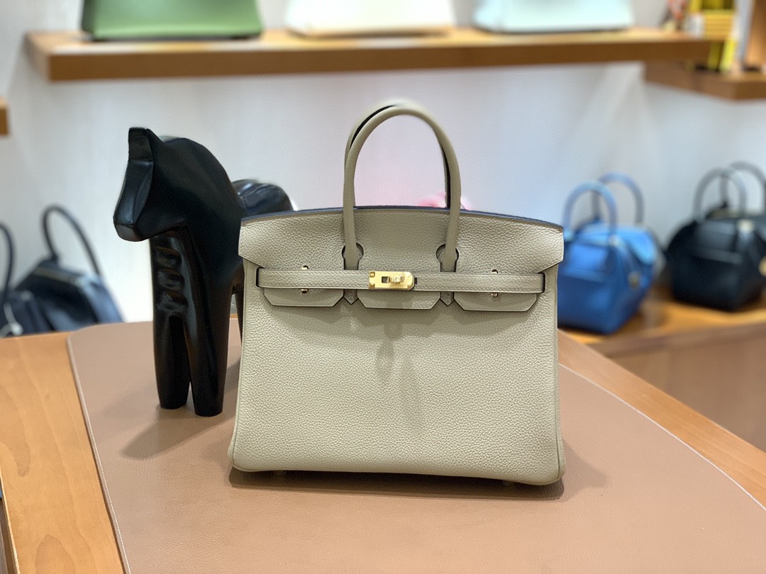 Hermès（爱马仕） Birkin 铂金包 Togo S2 风衣灰 金扣 25cm