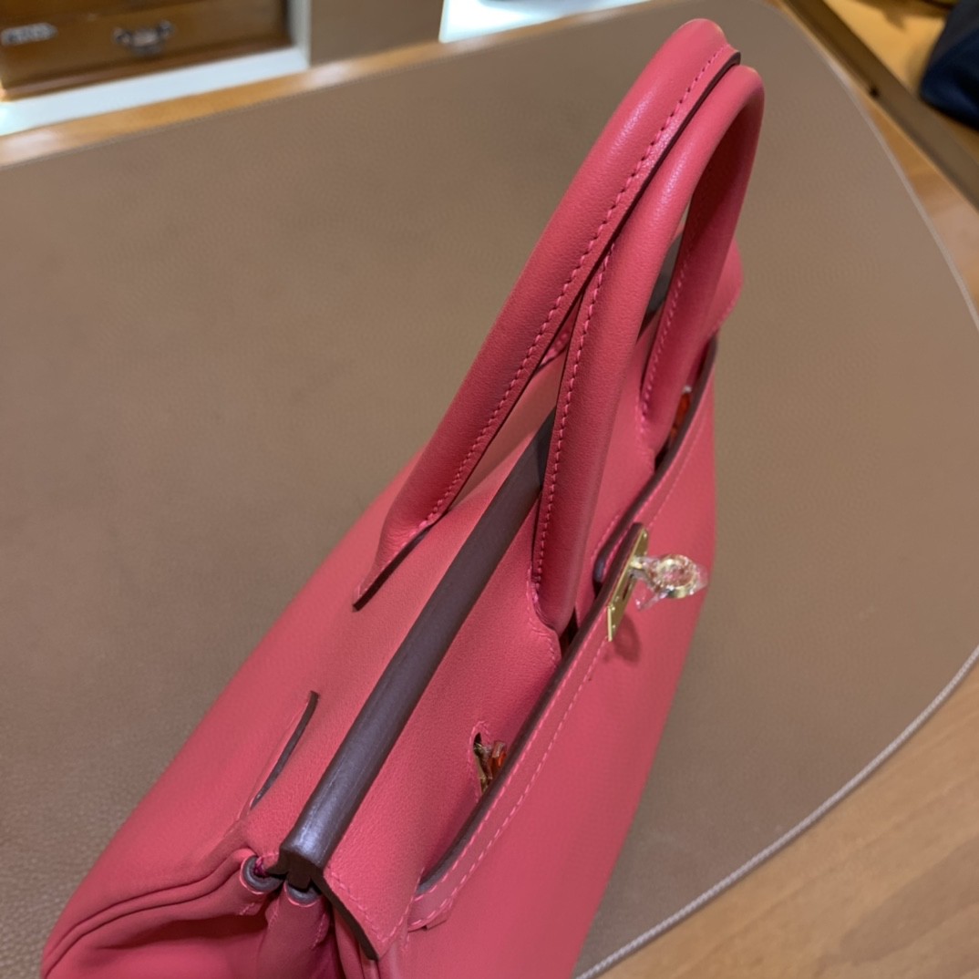Hermès（爱马仕）Birkin 铂金包 Swift 唇膏粉 金扣 25cm