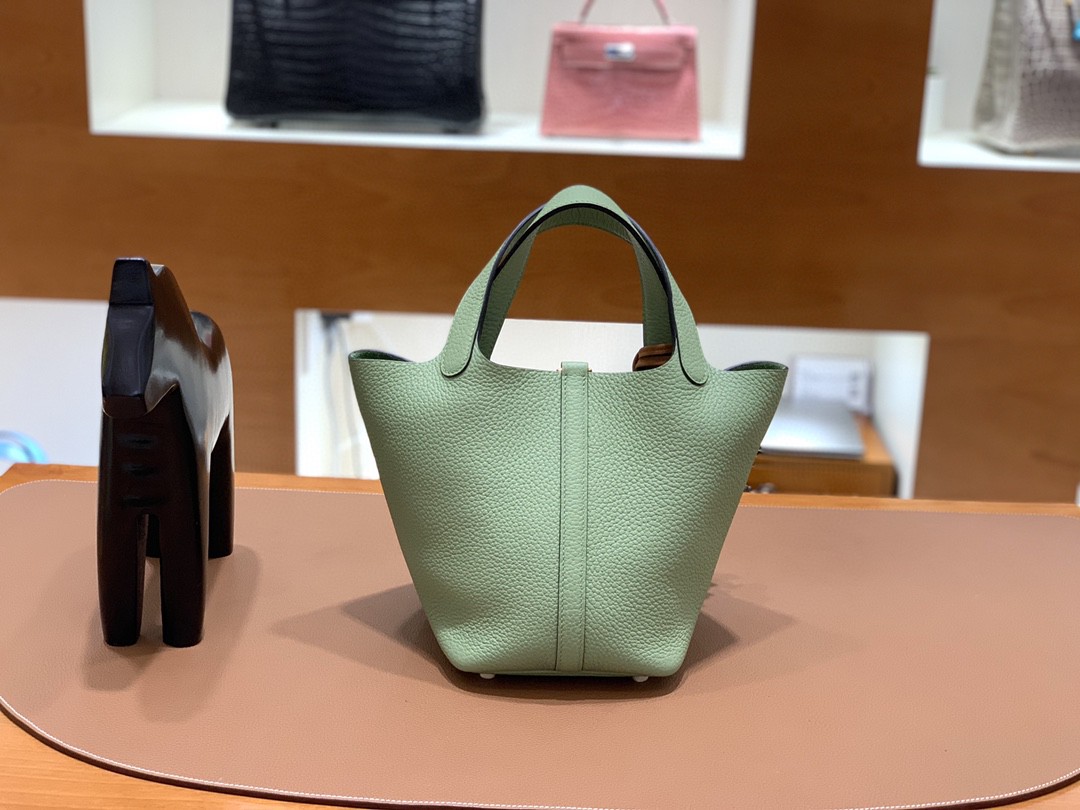 Hermès（爱马仕）Picotin 菜篮包 TC 3i 牛油果绿 金扣 18cm