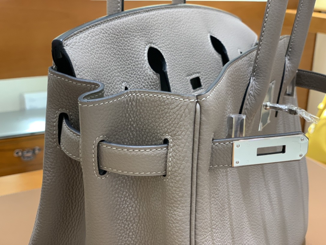 Hermès（爱马仕） Birkin 铂金包 Togo M8 沥青灰 银扣 30cm