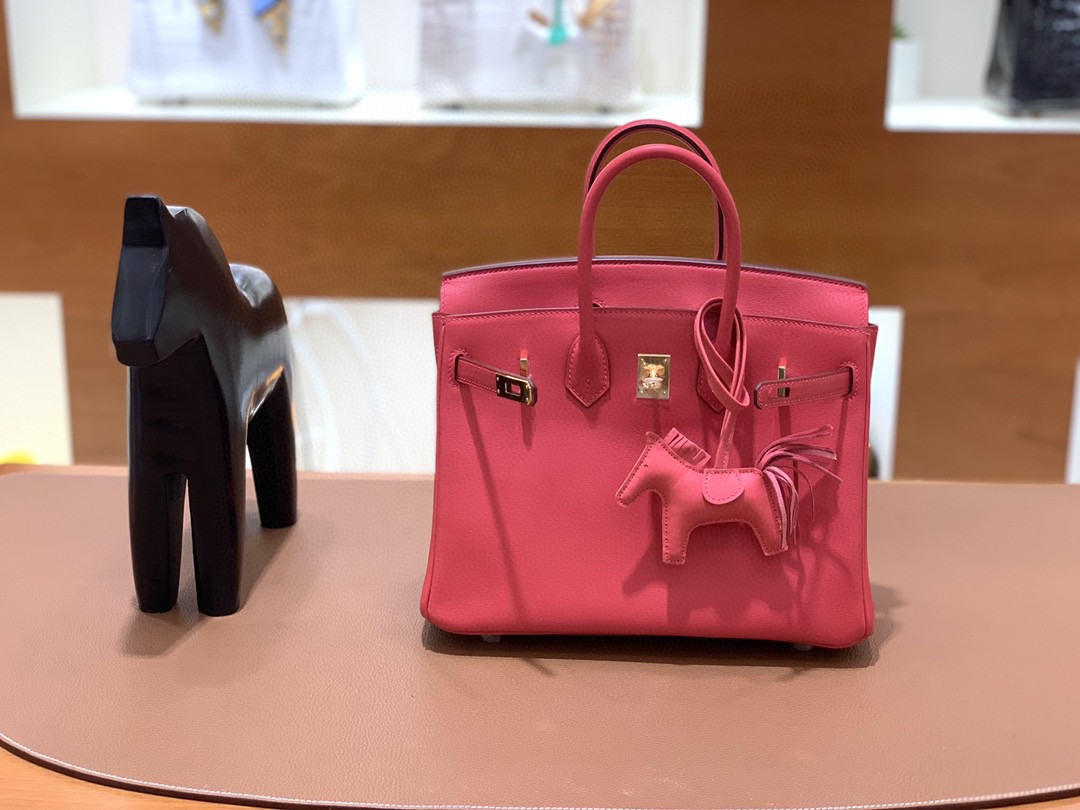 Hermès（爱马仕）Birkin 铂金包 Swift 唇膏粉 金扣 25cm