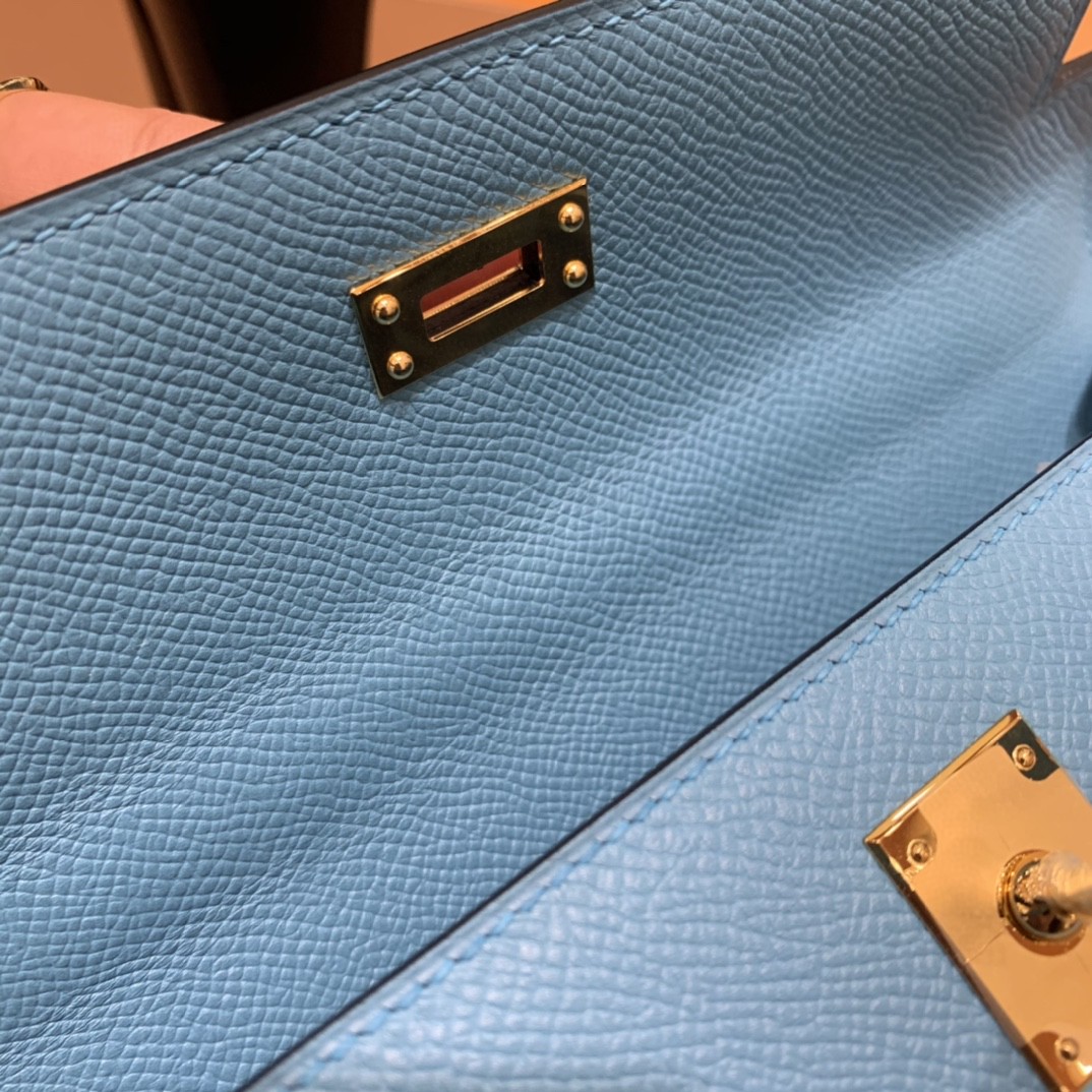 Hermès（爱马仕）Kelly 凯莉包 Epsom 北方蓝 金扣 25cm 现货