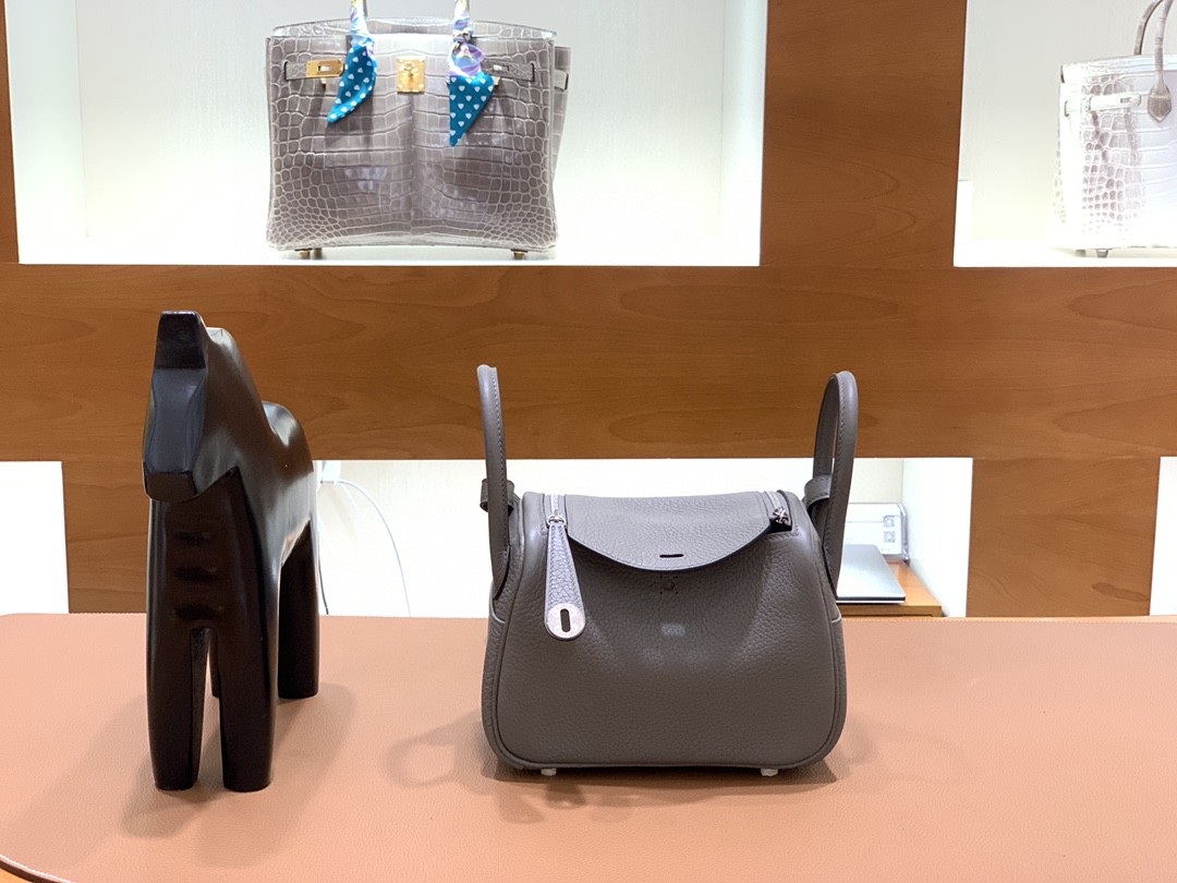 Hermès（爱马仕）Minilindy 迷你琳迪包 TC 锡器灰 银扣