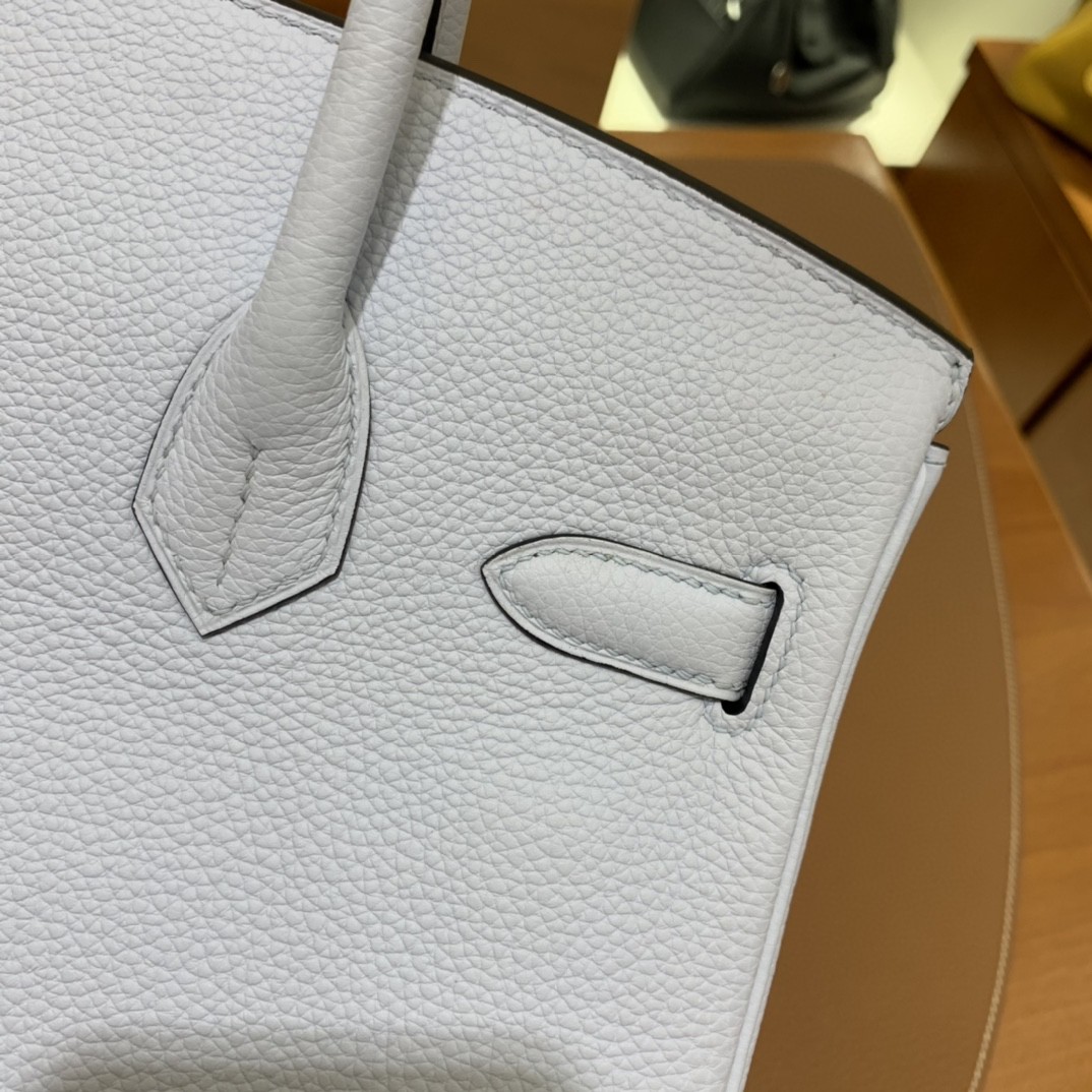Hermès（爱马仕）Birkin 铂金包 Togo T0 雾蓝 银扣 30cm