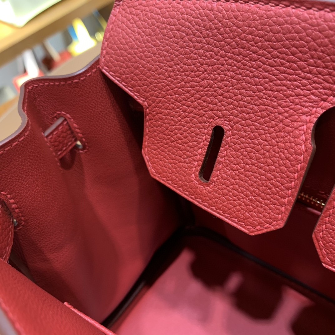 Hermès（爱马仕） Birkin 铂金包 Togo Q5国旗红 金扣 25cm
