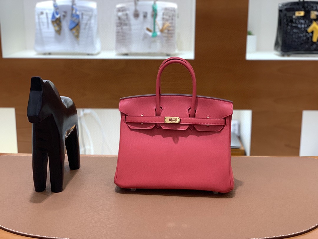 Hermès（爱马仕）Birkin 铂金包 Swift 唇膏粉 金扣 25cm