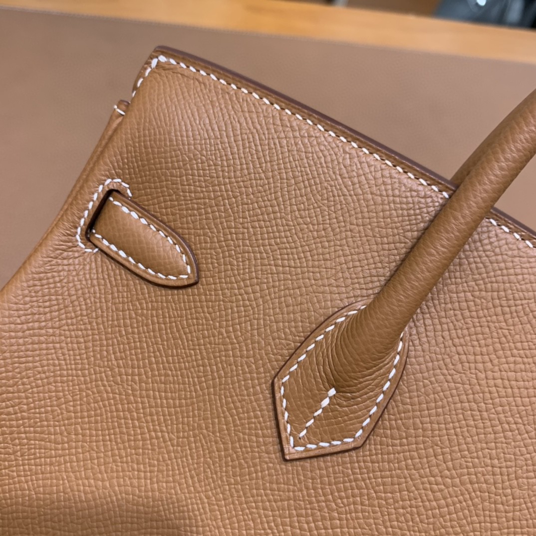 Hermès（爱马仕）Birkin 铂金包 Togo 金棕色 金扣 25cm