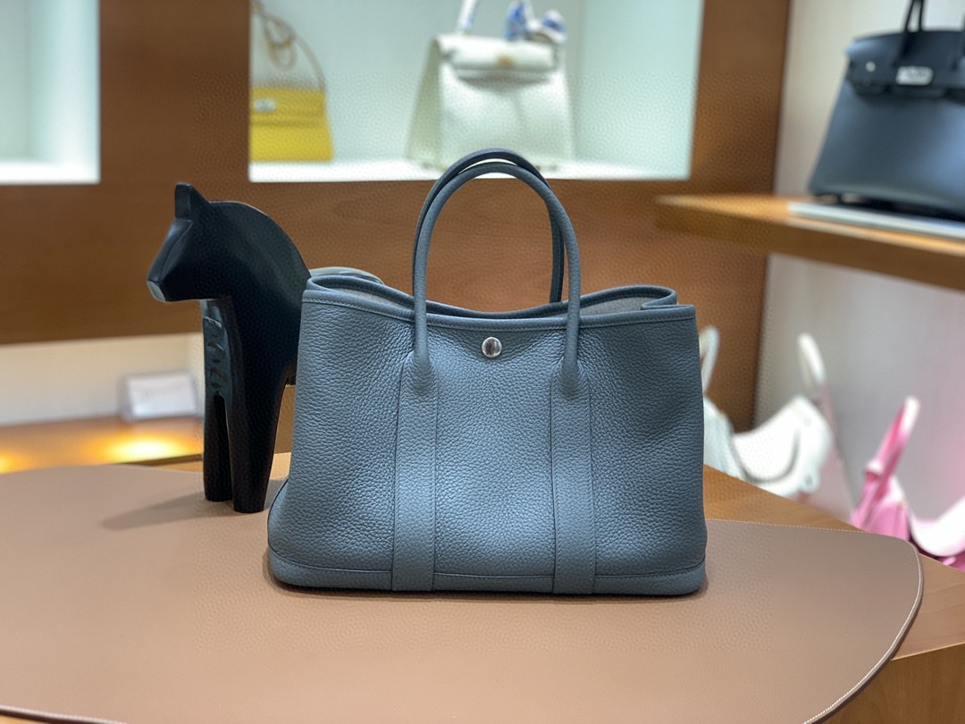 Hermès（爱马仕）Garden Party 花园包 TC 杏仁绿 银扣 30cm
