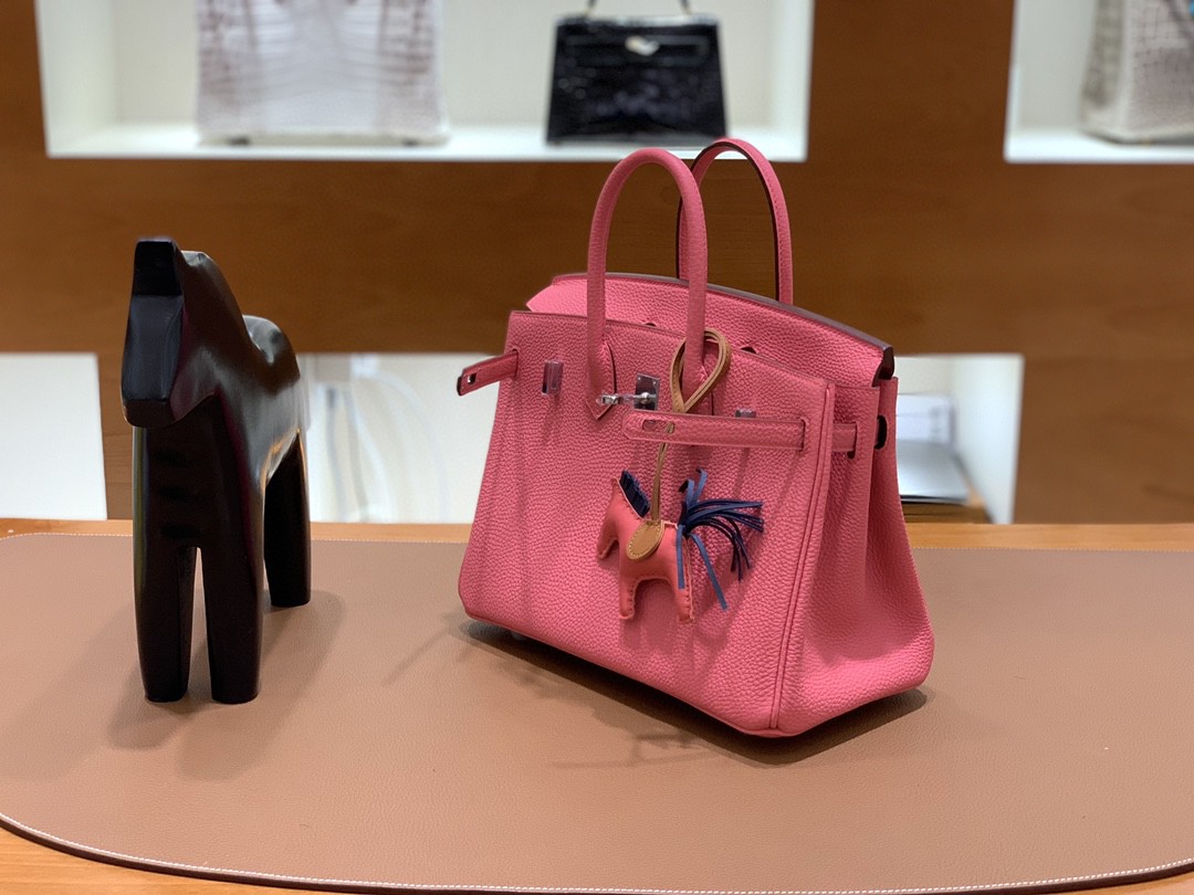 Hermès（爱马仕）Birkin 铂金包 Togo 唇膏粉 银扣 25cm