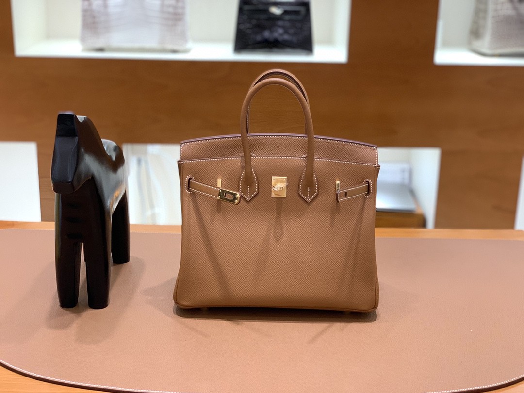Hermès（爱马仕）Birkin 铂金包 Togo 金棕色 金扣 25cm