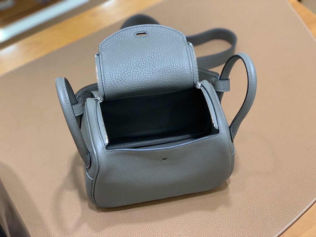 Hermès（爱马仕）Minilindy 迷你琳迪包 TC 锡器灰 银扣