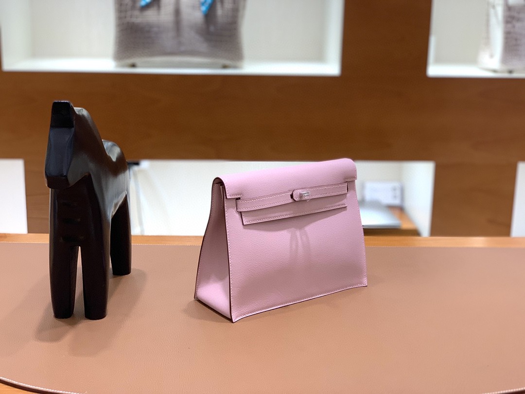 Hermès（爱马仕）Kelly danse 跳舞包 Evercolor X9锦葵紫 22 银扣