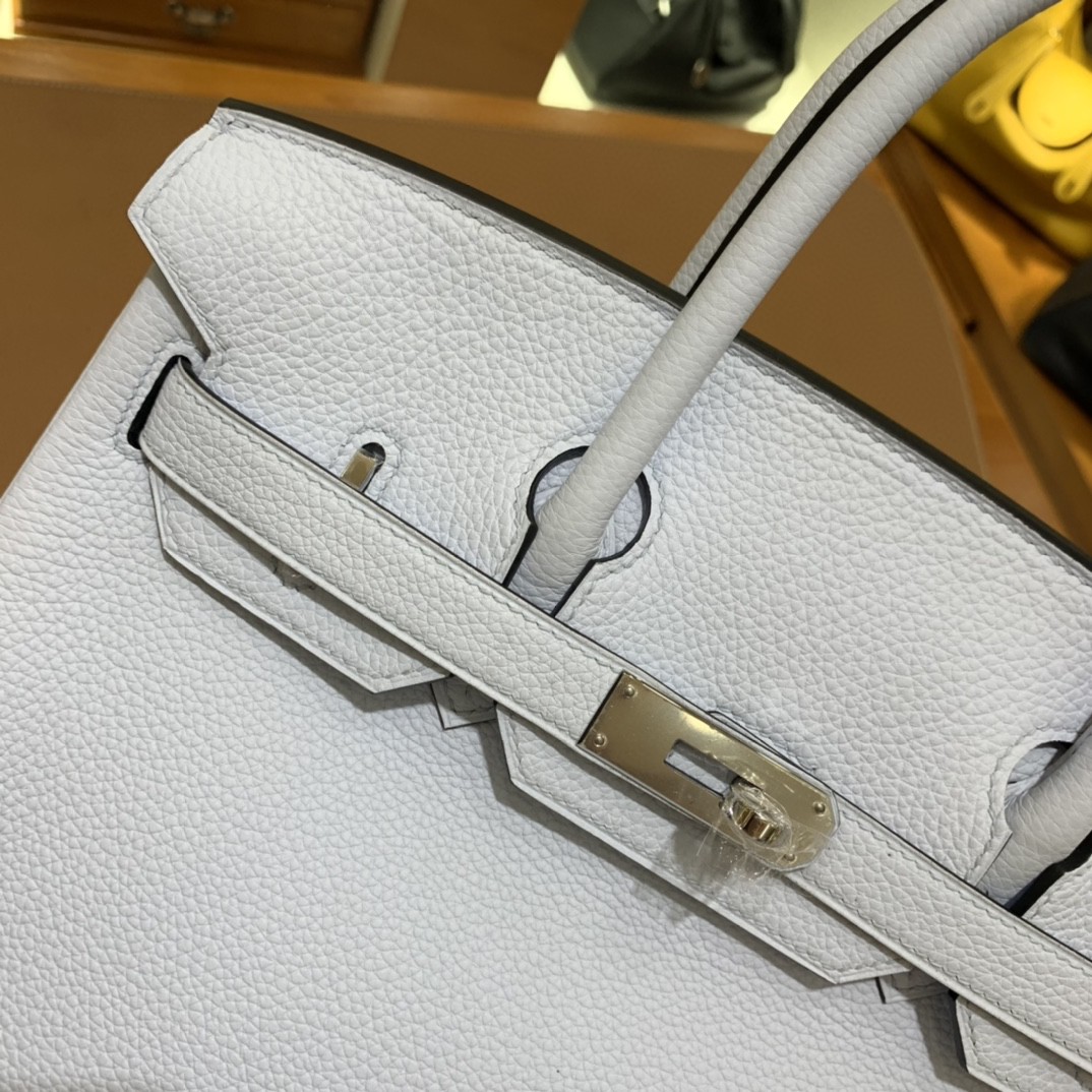 Hermès（爱马仕）Birkin 铂金包 Togo T0 雾蓝 银扣 30cm