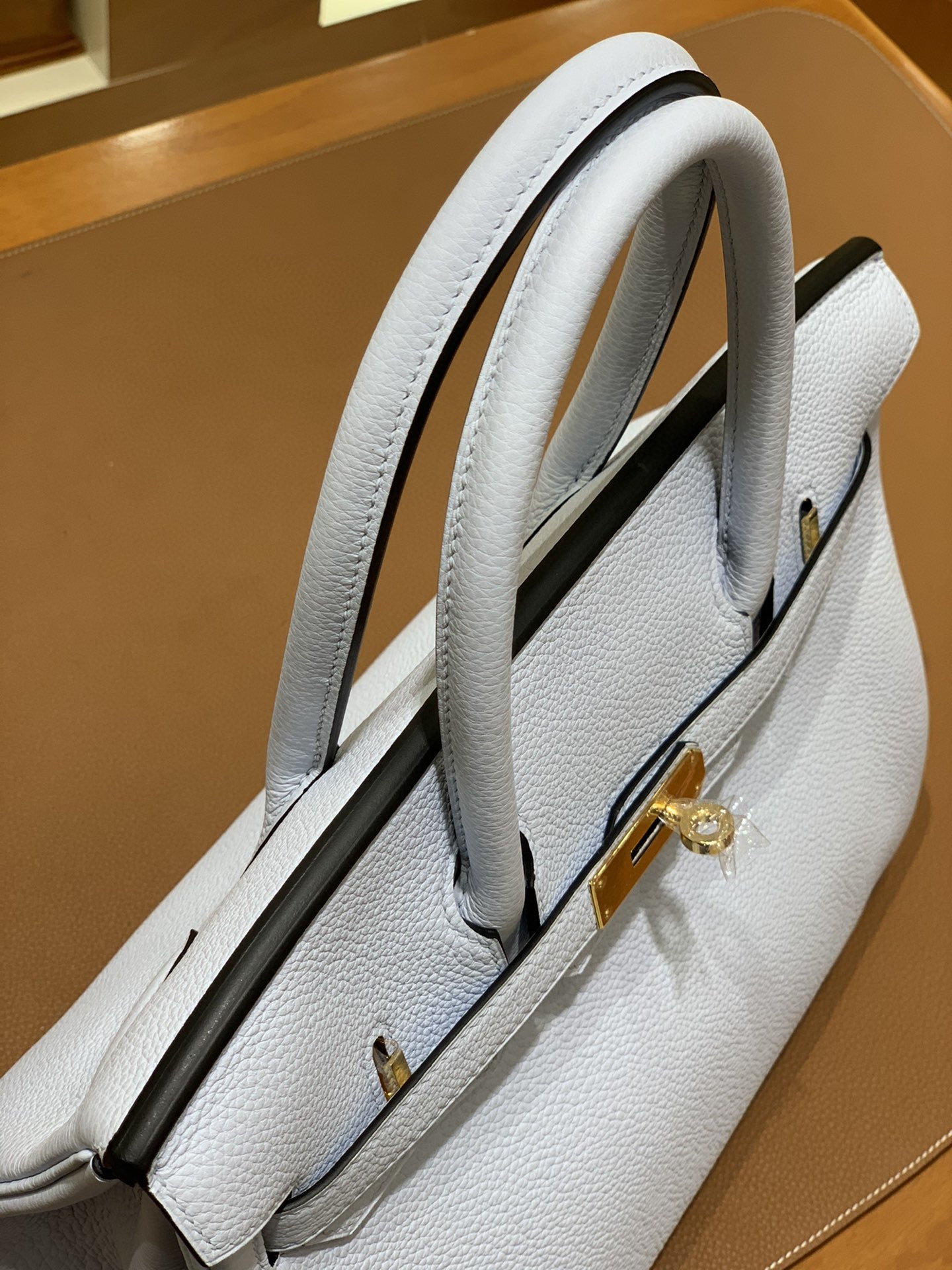 Hermès（爱马仕）Birkin 铂金包 Togo T0 雾蓝 金扣 30cm