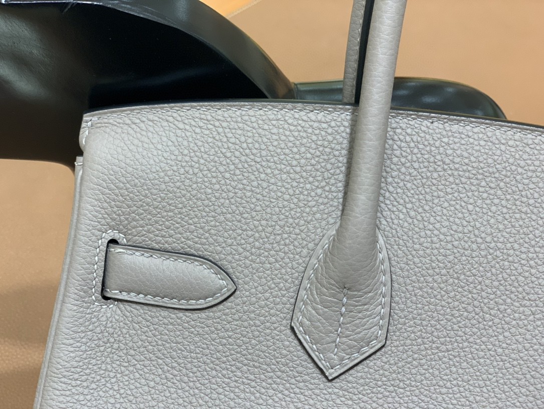 Hermès（爱马仕） Birkin 铂金包 Togo M8 沥青灰 银扣 30cm