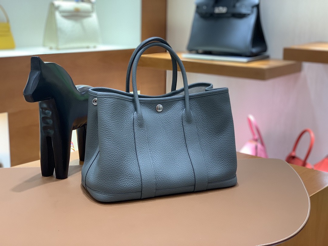 Hermès（爱马仕）Garden Party 花园包 TC 杏仁绿 银扣 30cm