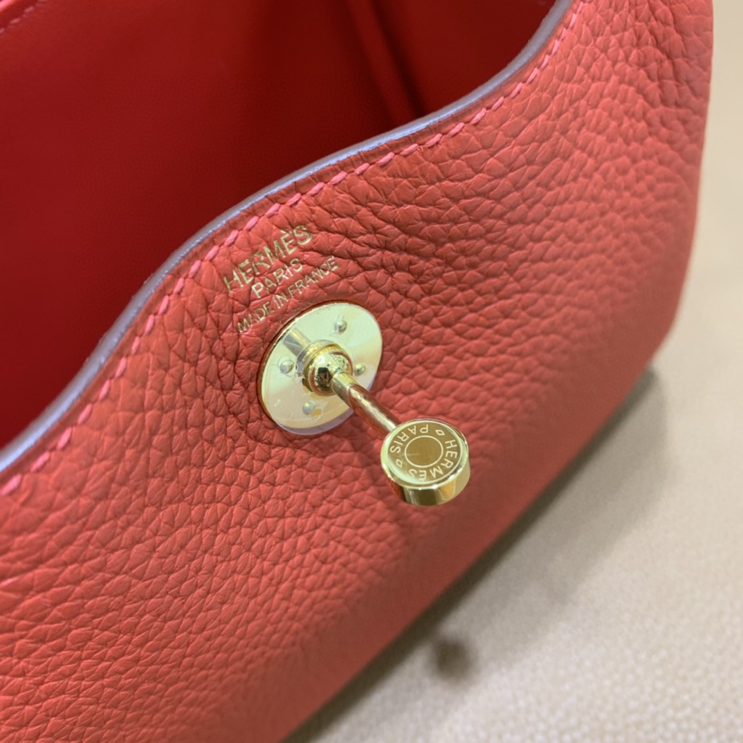 Hermès（爱马仕）minilindy 迷你琳迪 TC 番茄红 金扣
