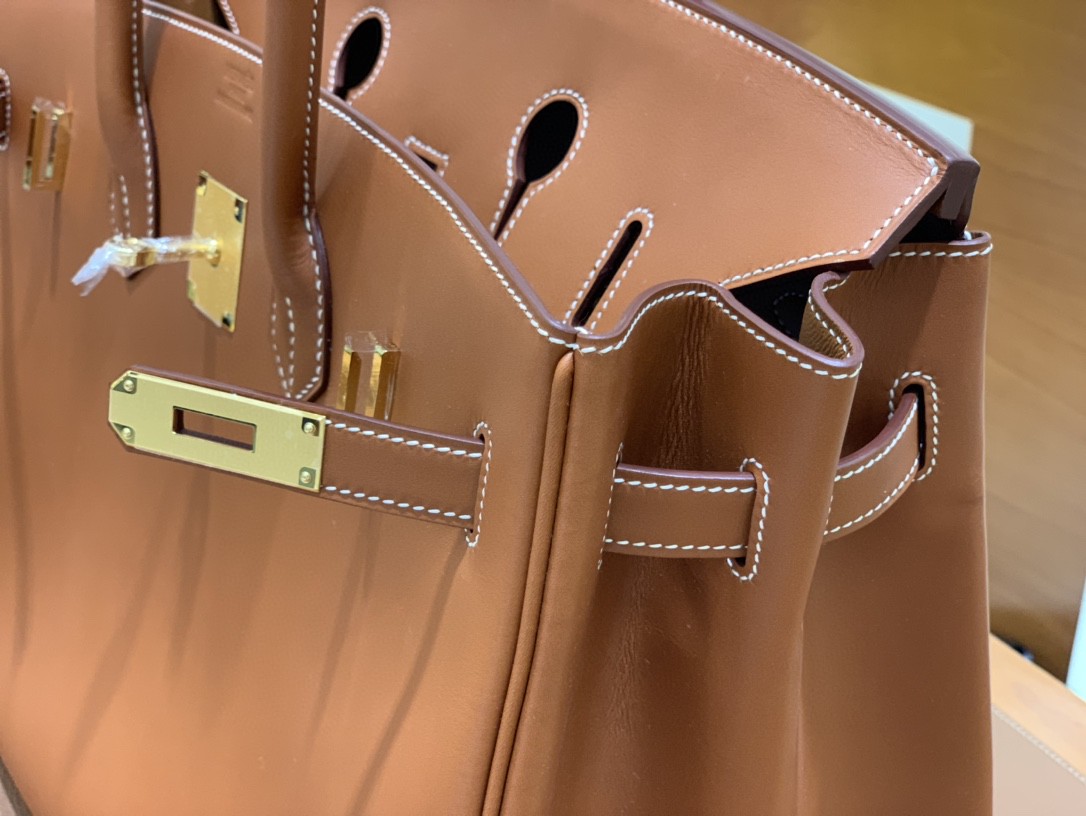 Hermès（爱马仕）Birkin 铂金包 马鞍皮 金棕色 金扣 35cm