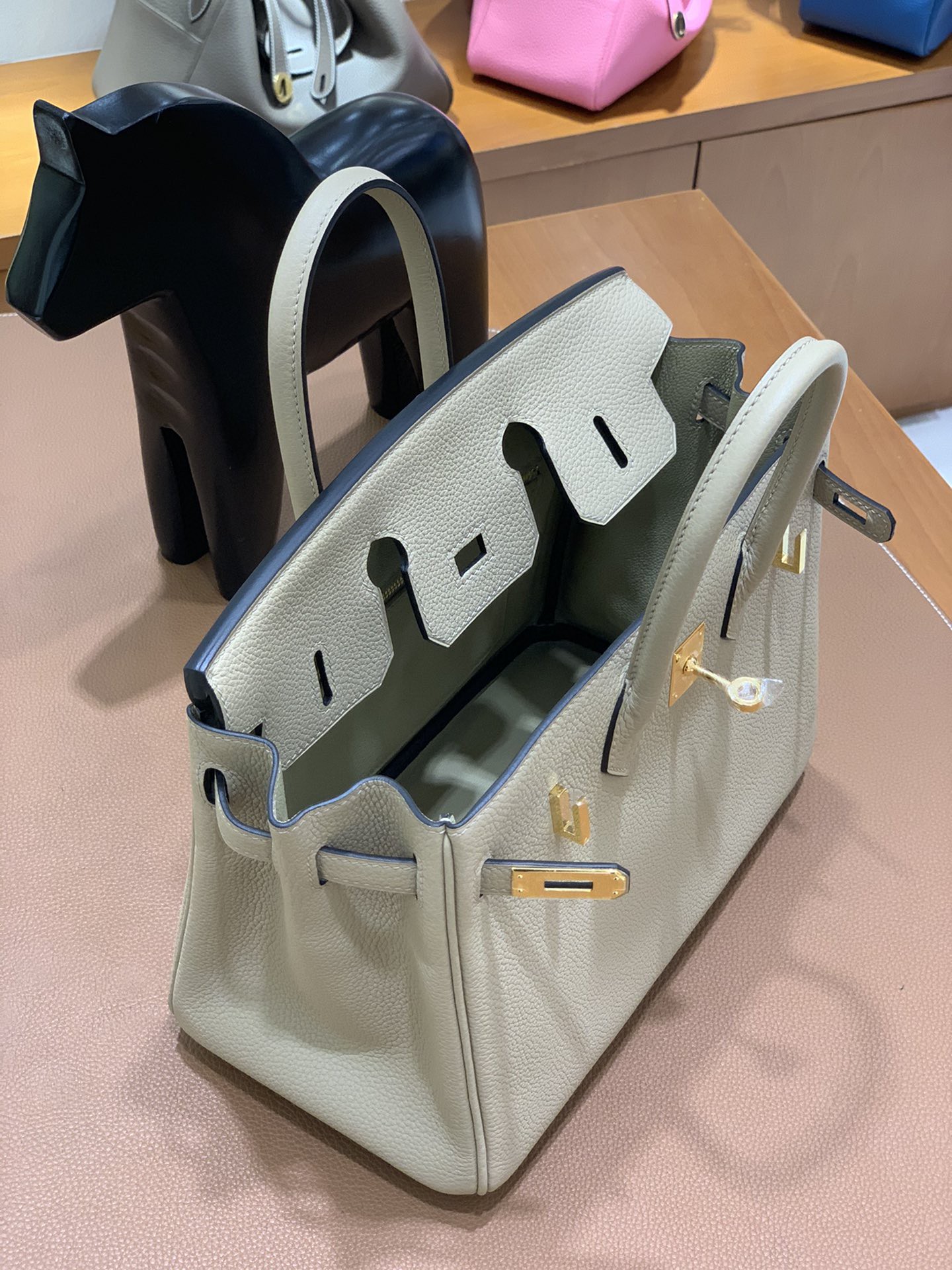 Hermès（爱马仕） Birkin 铂金包 Togo S2 风衣灰 金扣 25cm