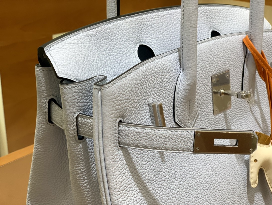 Hermès（爱马仕）Birkin 铂金包 Togo T0 雾蓝 银扣 30cm