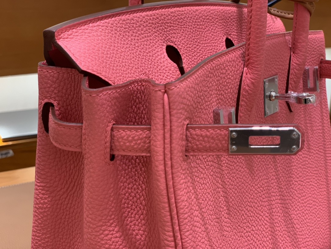 Hermès（爱马仕）Birkin 铂金包 Togo 唇膏粉 银扣 25cm