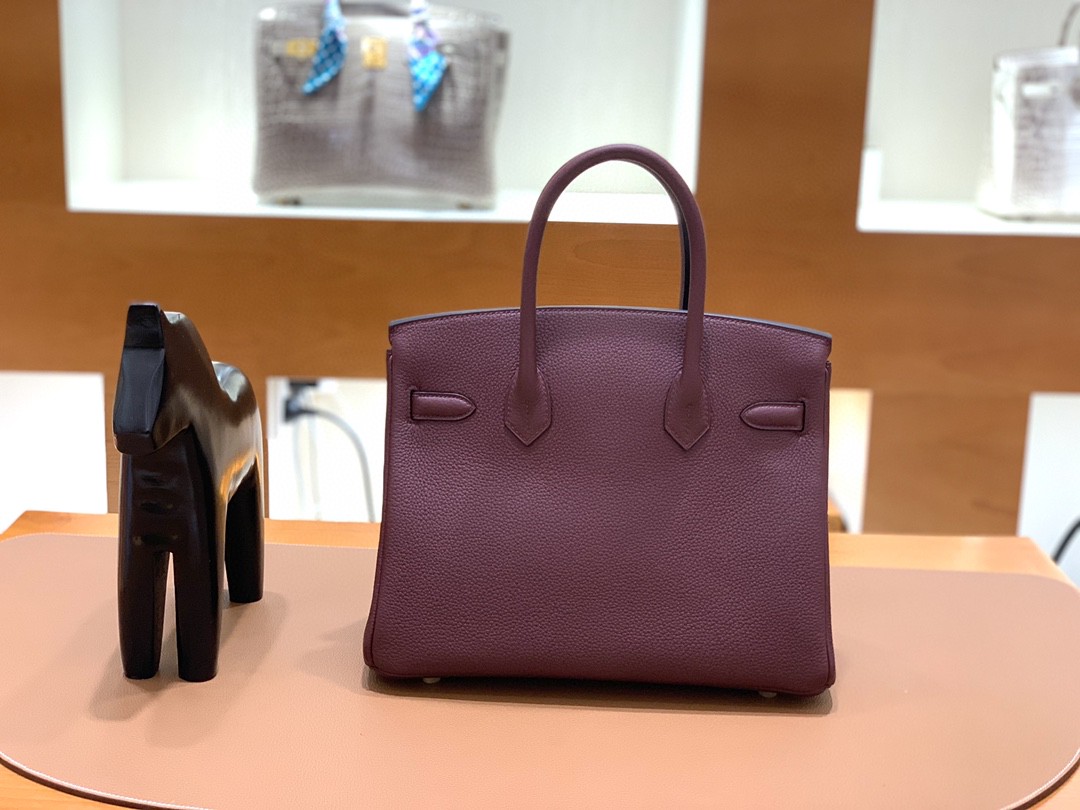 Hermès（爱马仕）Birkin 铂金包 Togo CK57 波尔多酒红 金扣 30cm