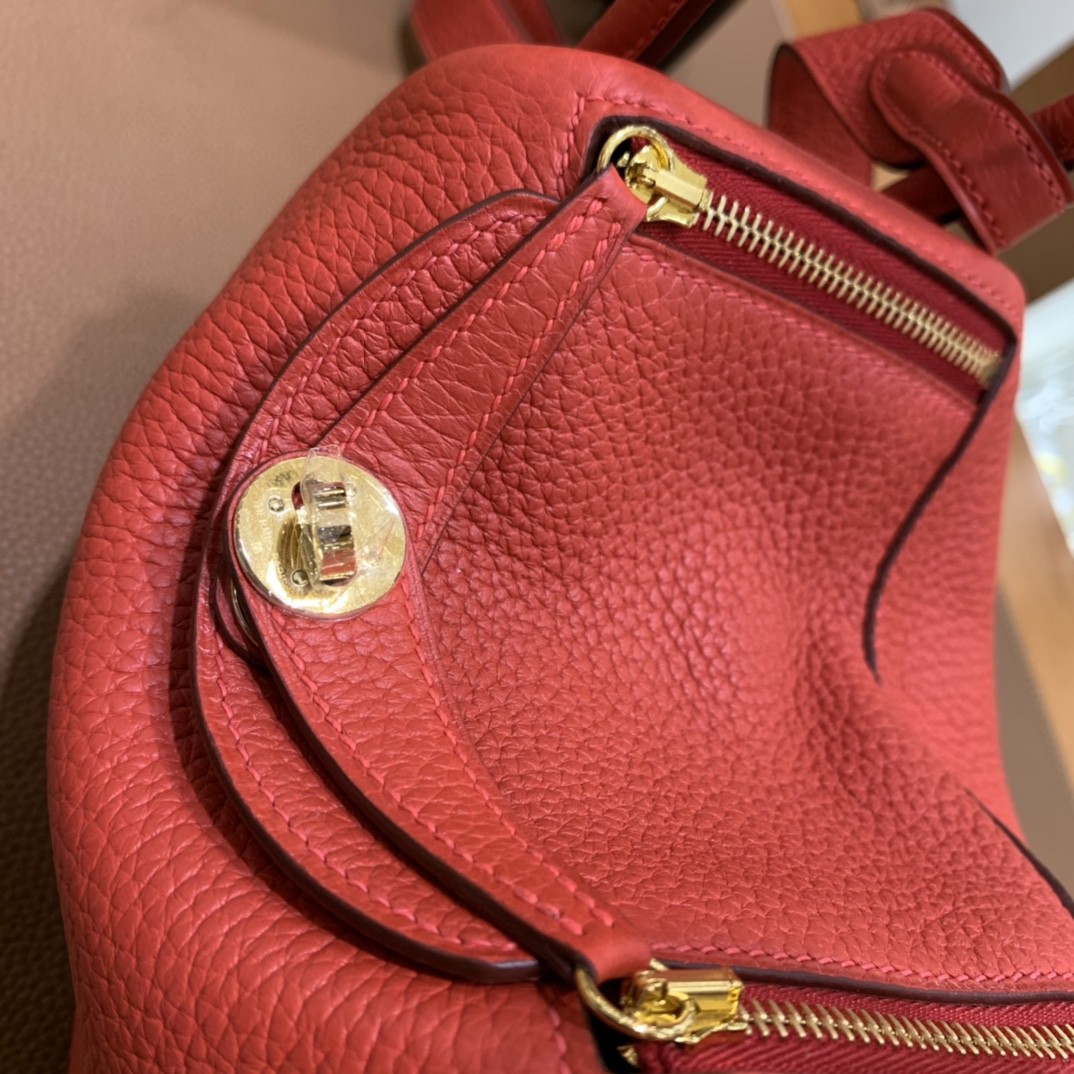 Hermès（爱马仕）minilindy 迷你琳迪 TC 番茄红 金扣