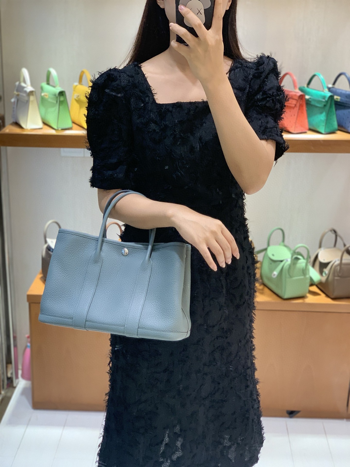 Hermès（爱马仕）Garden Party 花园包 TC 杏仁绿 银扣 30cm