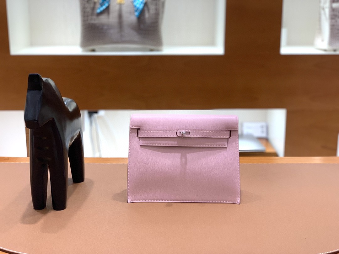 Hermès（爱马仕）Kelly danse 跳舞包 Evercolor X9锦葵紫 22 银扣