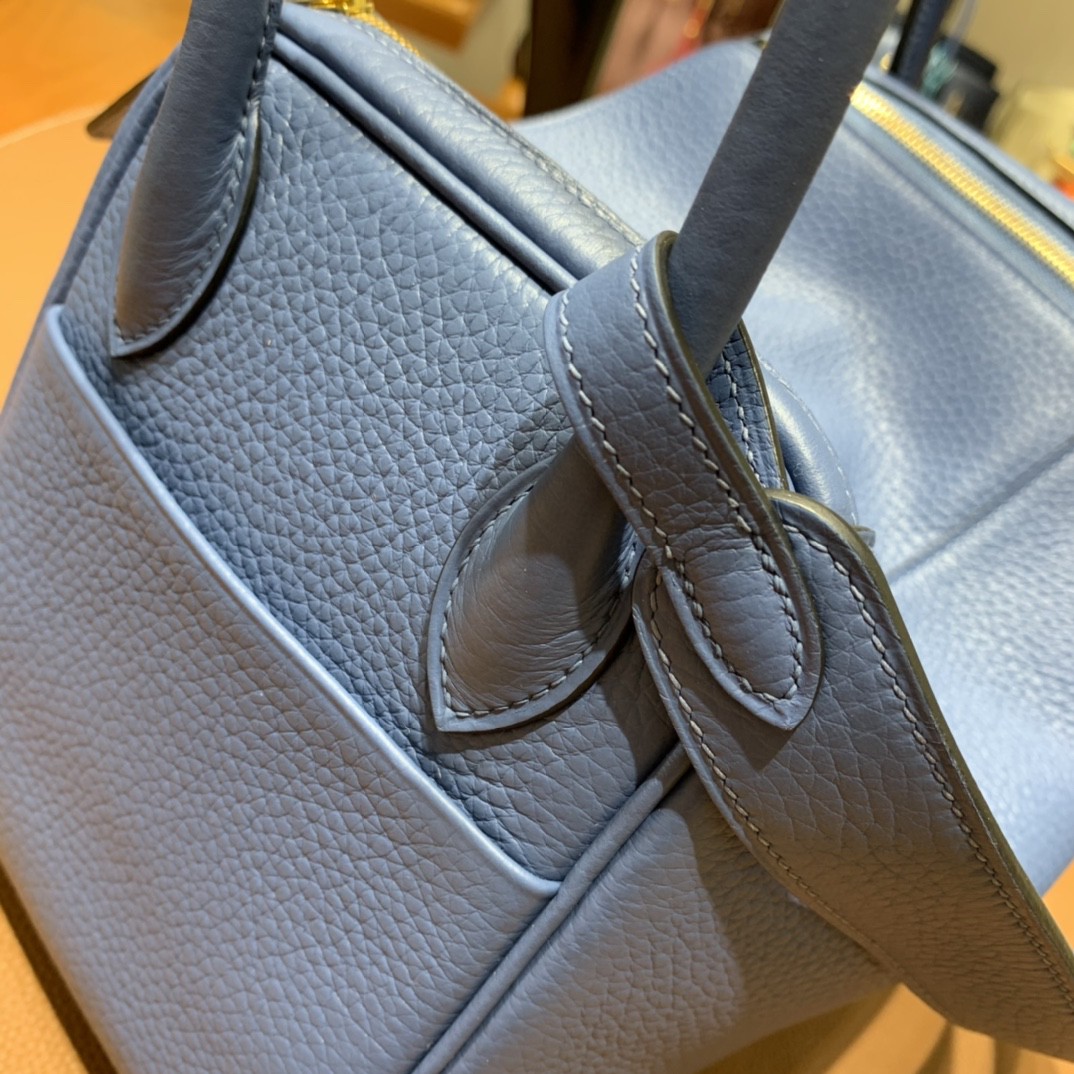 Hermès（爱马仕）Lindy 琳迪包 TC 玛瑙蓝 金扣 26cm