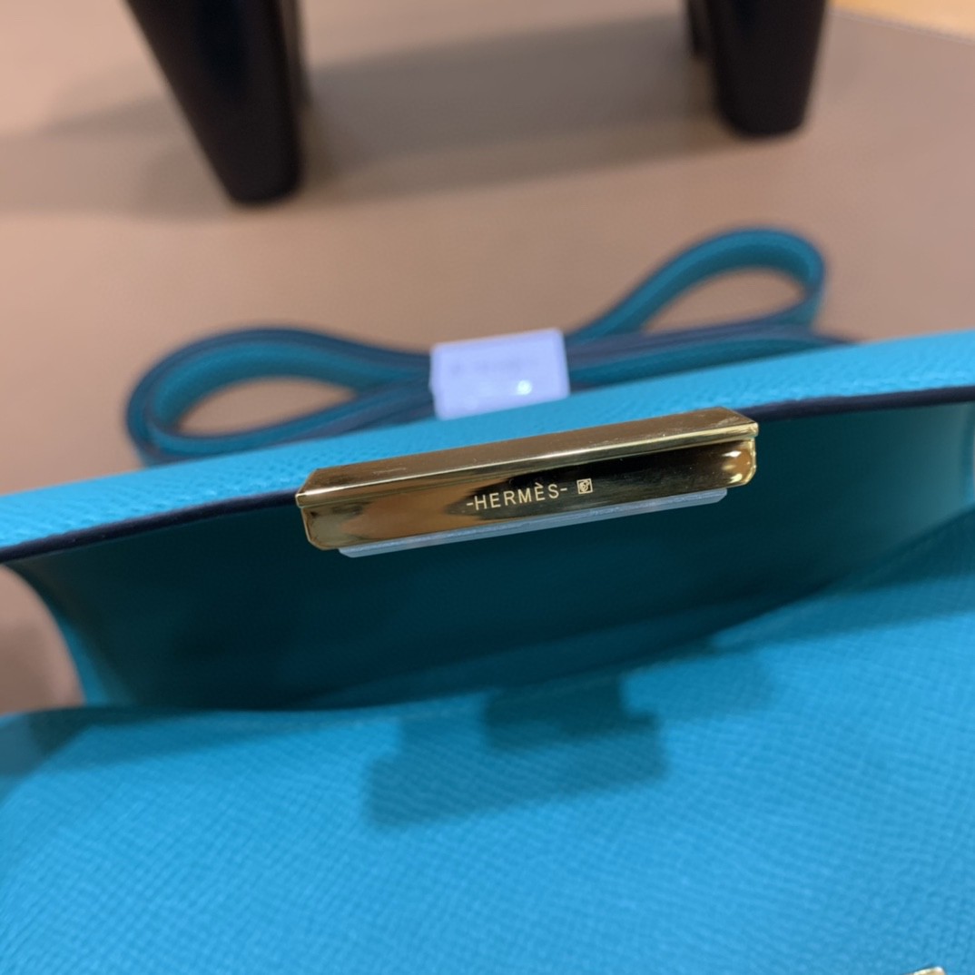 Hermès（爱马仕）Constance 空姐包 Epsom 维罗纳绿 19cm 金扣