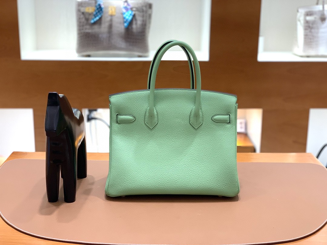 Hermès（爱马仕）Birkin 铂金包 Togo 3i 牛油果绿 金扣 30cm