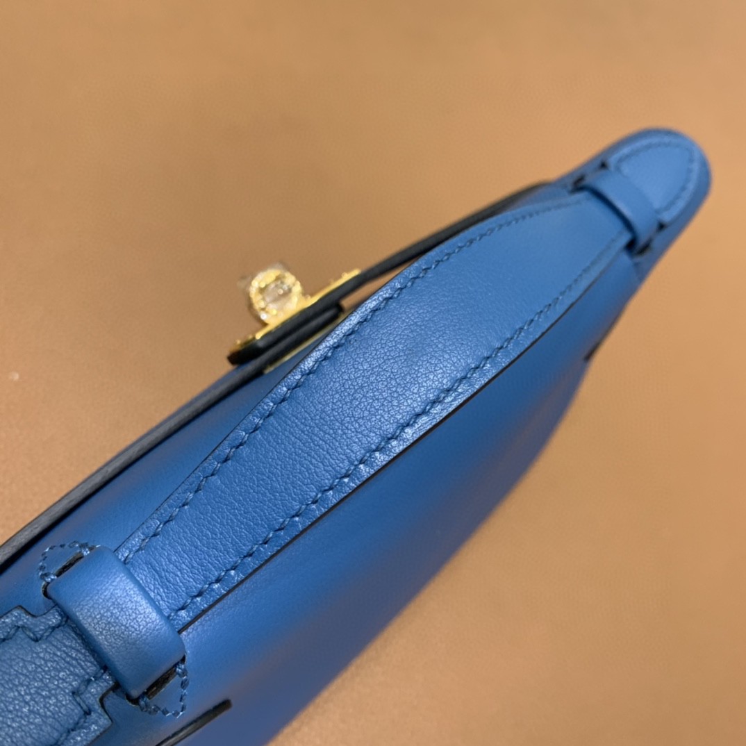 Hermès（爱马仕）mini Kelly 迷你凯莉 swift 坦桑尼亚蓝 金扣 22