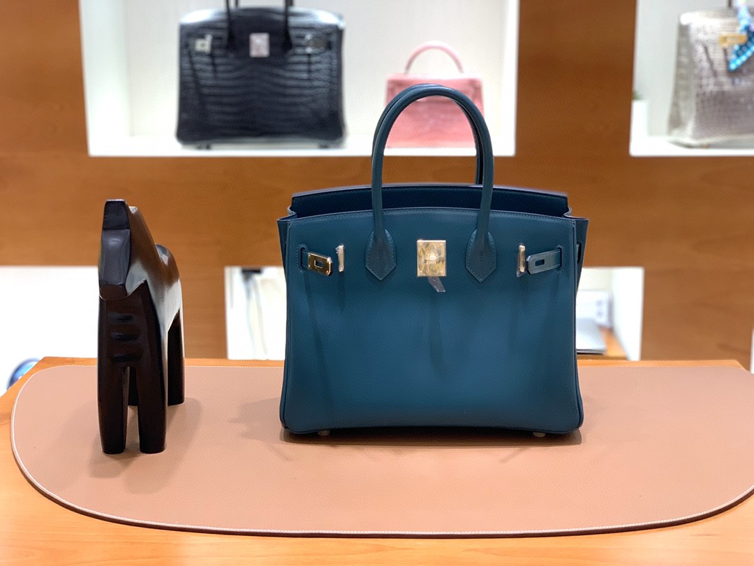 Hermès（爱马仕）Birkin 铂金包 Box皮 英国绿 金扣 30cm