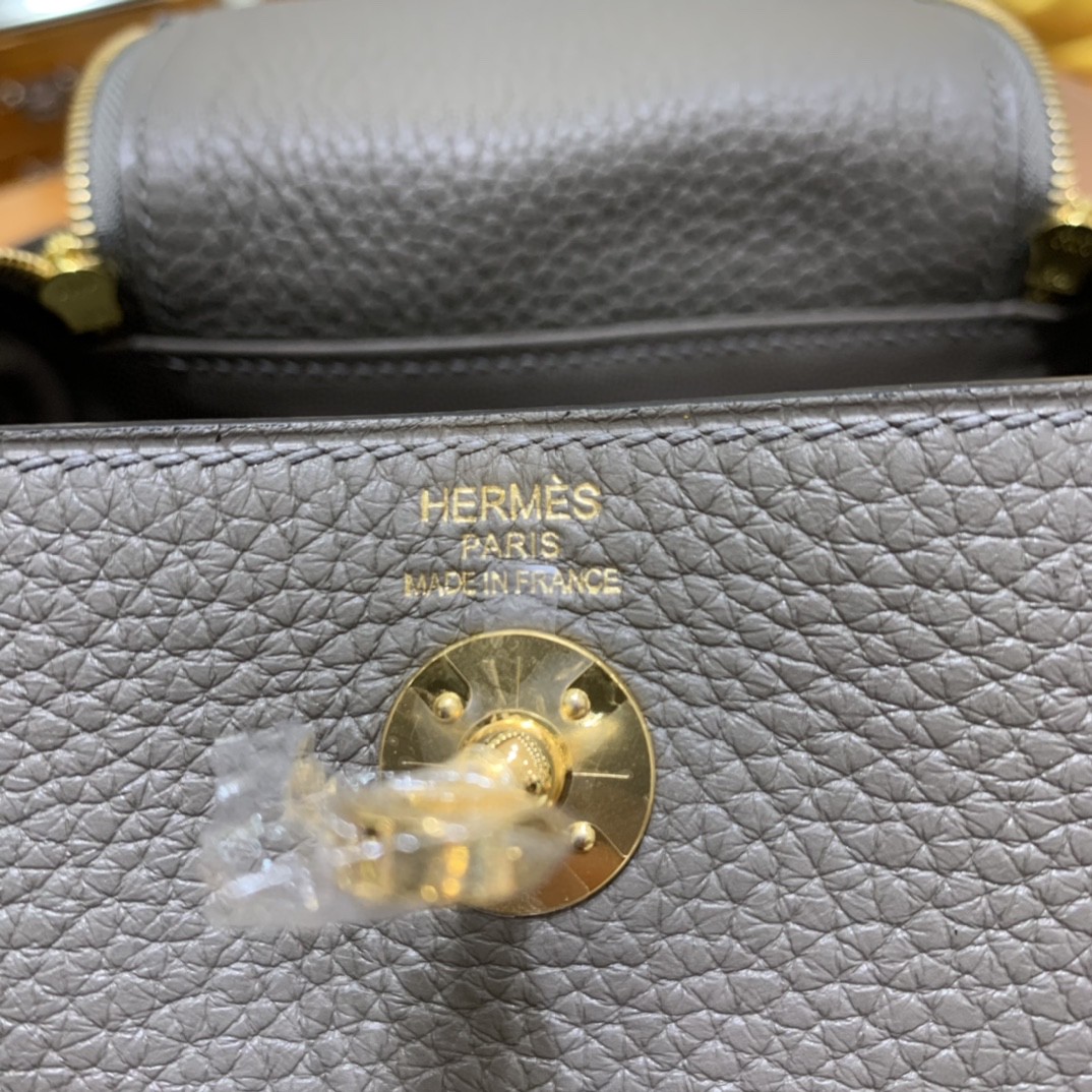 Hermès（爱马仕） minilindy 迷你琳迪 TC 锡器灰 金扣