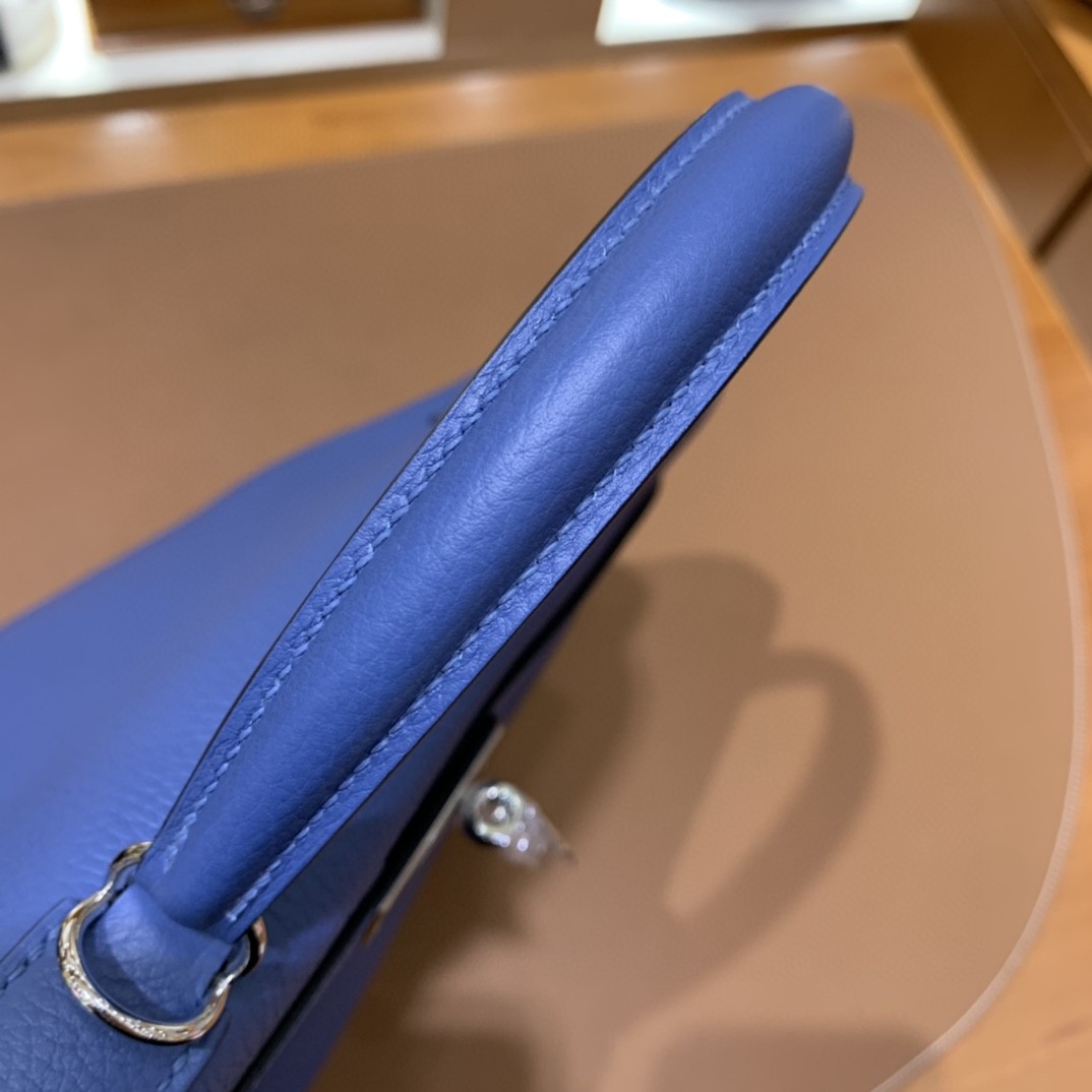 Hermès（爱马仕）kelly 凯莉包 Togo 玛瑙蓝 28cm 银扣