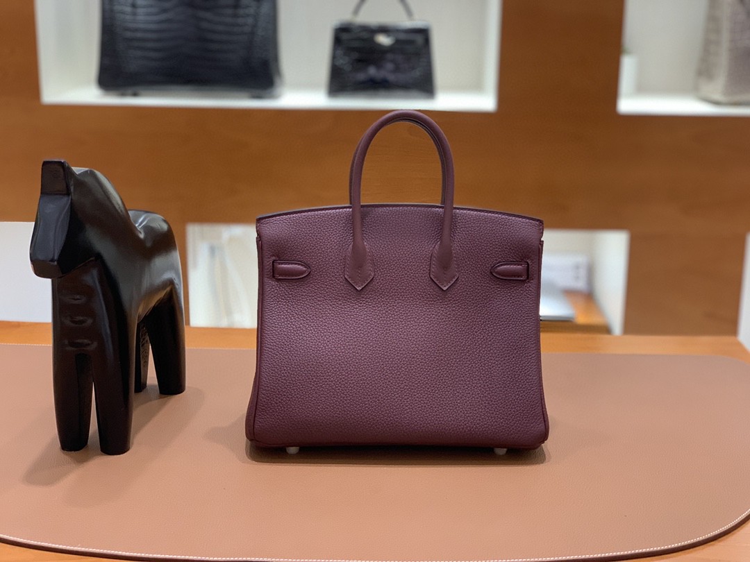 Hermès（爱马仕）Birkin 铂金包 Togo 波尔多酒红 金扣 25cm