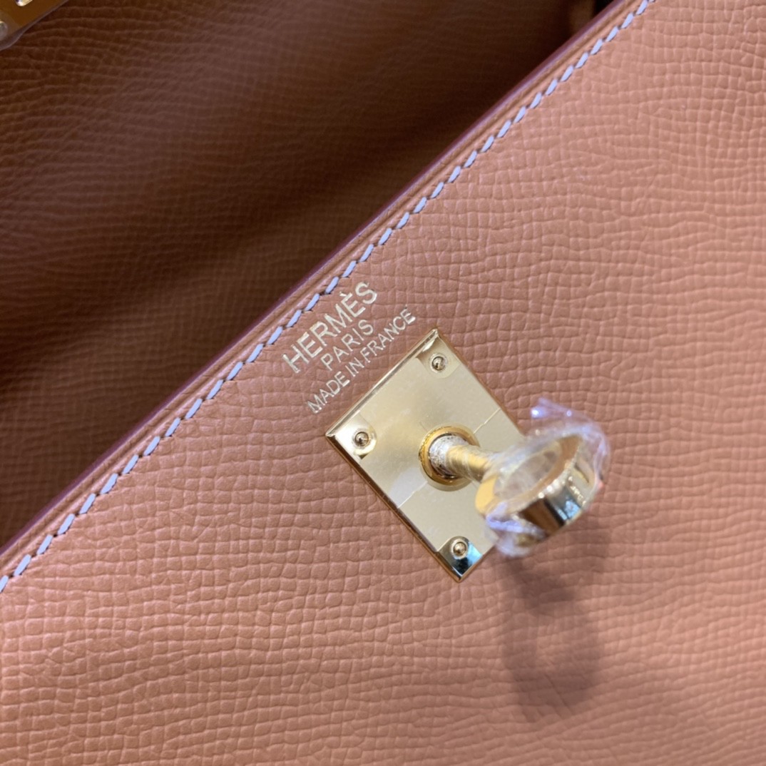 Hermès（爱马仕）Kelly 凯莉包 Epsom 金棕色 金扣 25cm