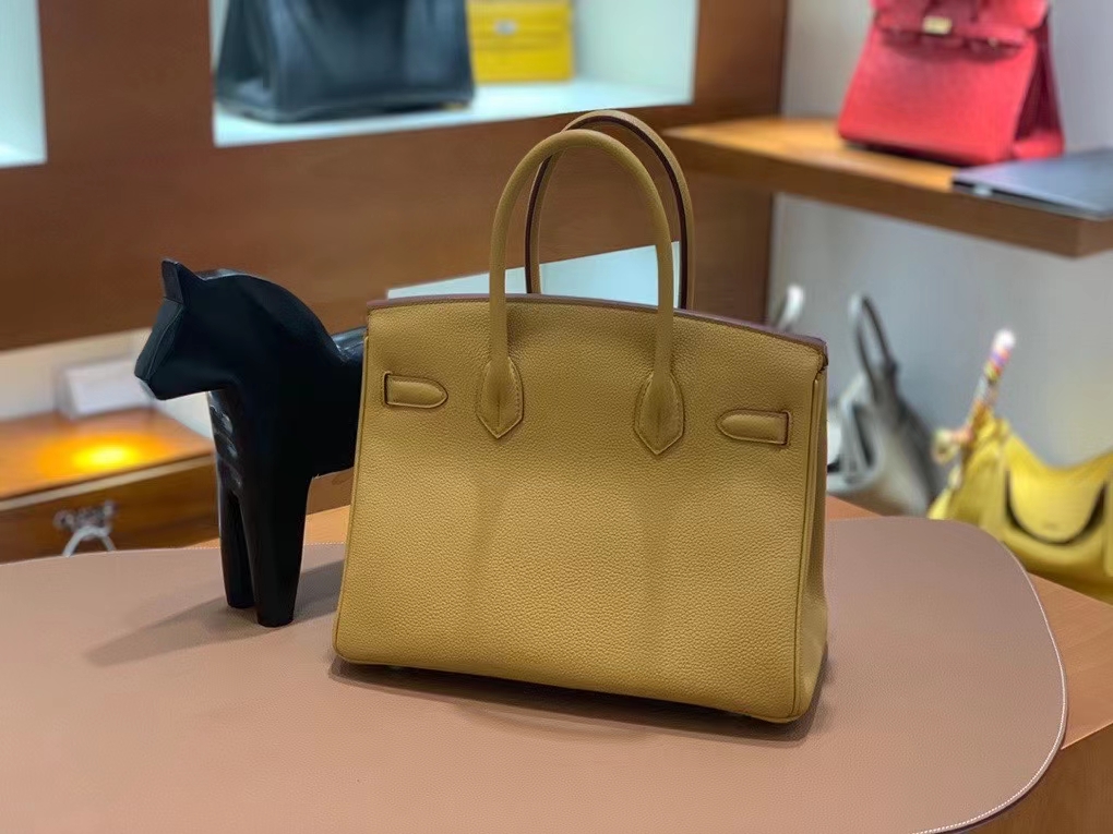 Hermès（爱马仕） Birkin 铂金包 芝麻色 togo 金扣 30cm 现货