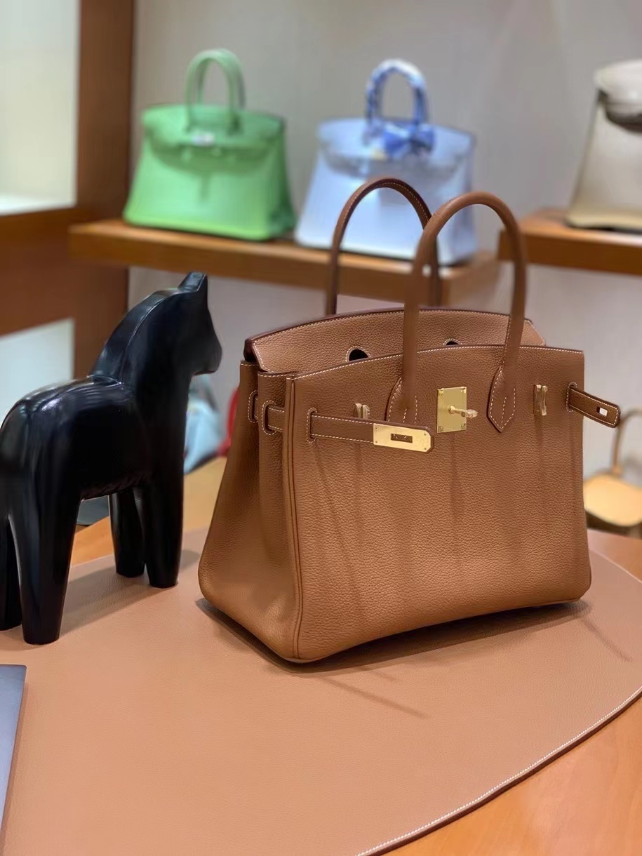 Hermès（爱马仕） Birkin 铂金包 金棕色 togo 金扣 30cm 现货