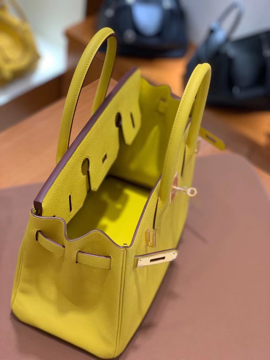 Hermès（爱马仕）Birkin 铂金包 Epsom 那不勒斯黄 金扣 30cm