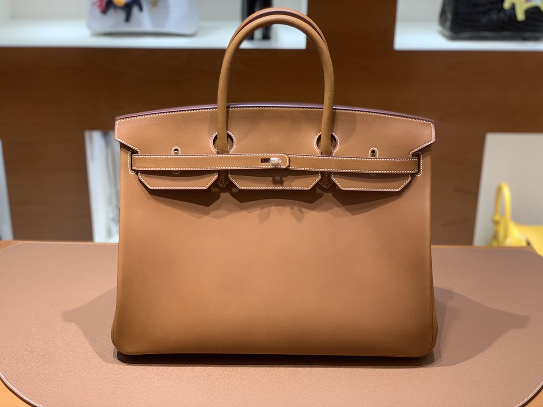 Hermès（爱马仕）Birkin 铂金包 马鞍皮 金棕色 金扣 40cm