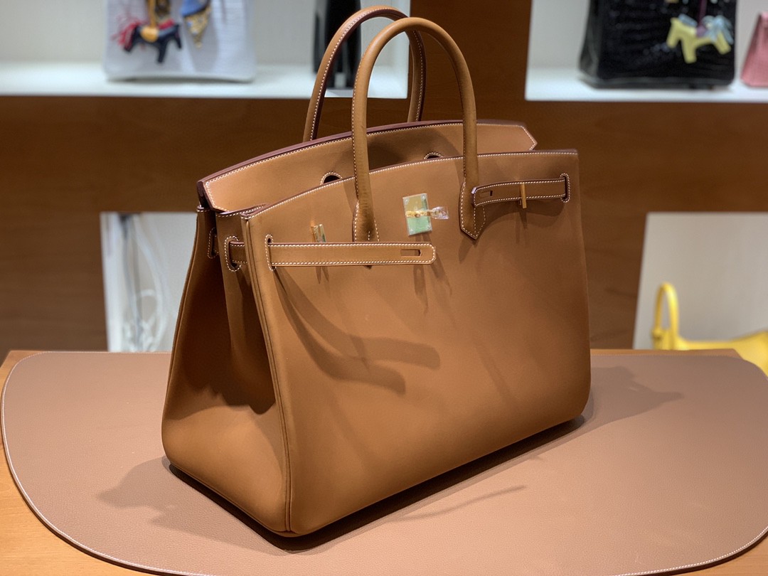 Hermès（爱马仕）Birkin 铂金包 马鞍皮 金棕色 金扣 40cm