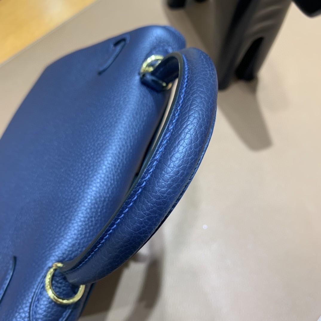 Hermès（爱马仕）Kelly 凯莉包 Togo 午夜蓝 金扣 25cm