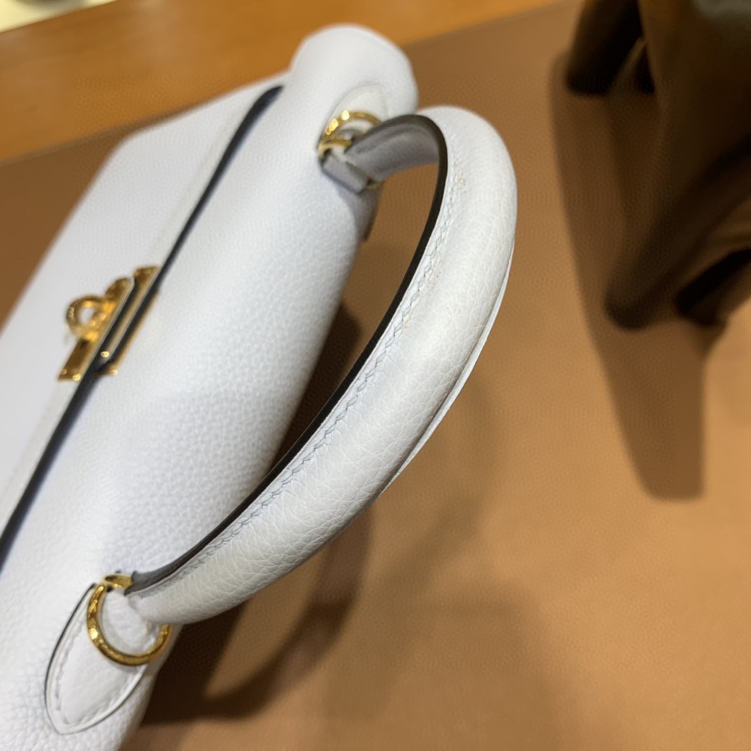 Hermès（爱马仕）Kelly 凯莉包 Togo T0 雾霾蓝 金扣 25cm