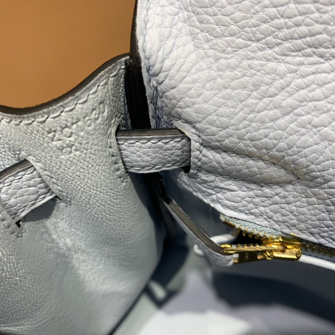 Hermès（爱马仕）Kelly 凯莉包 Togo T0 雾霾蓝 金扣 25cm