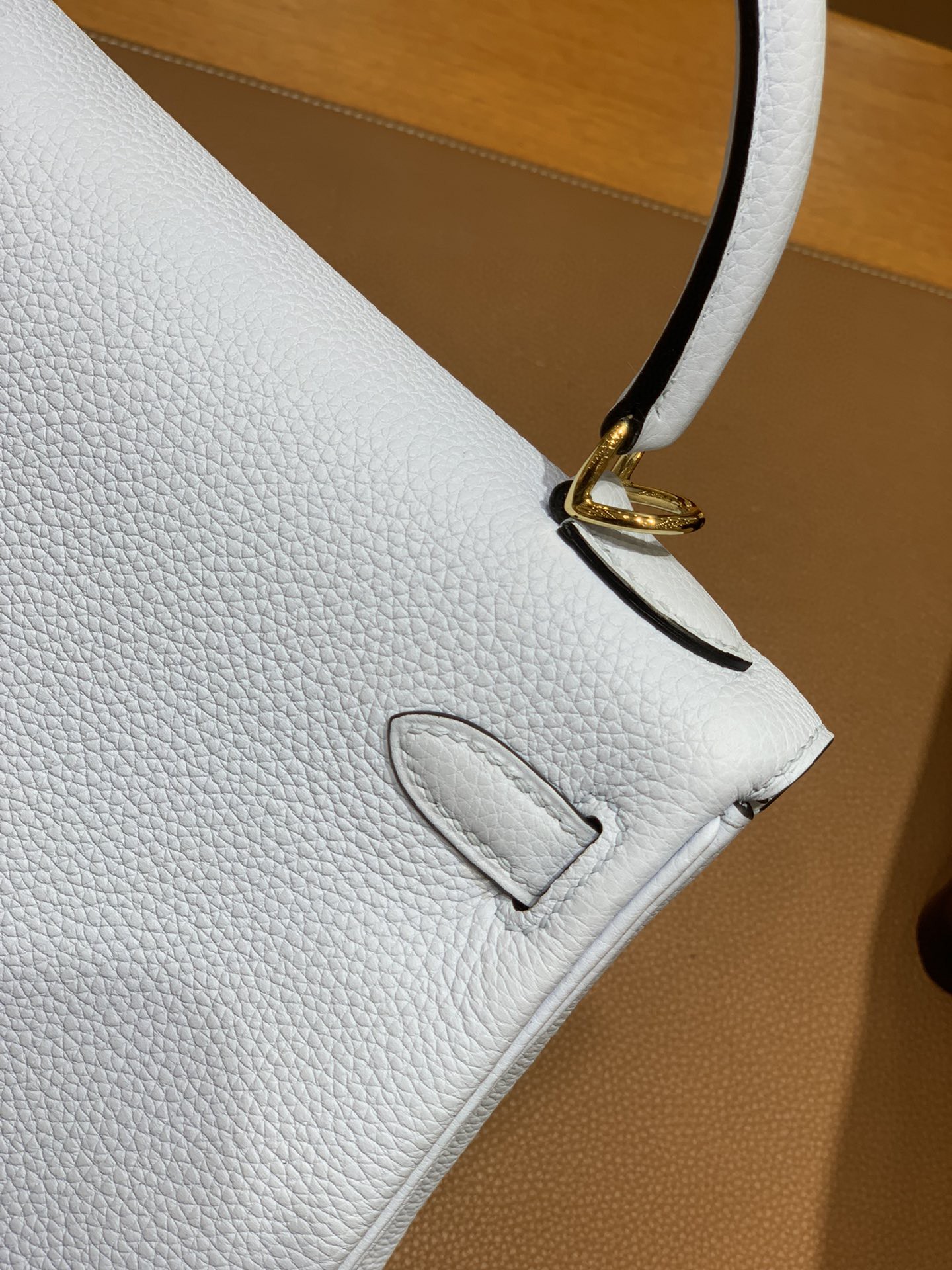 Hermès（爱马仕）Kelly 凯莉包 Togo T0 雾霾蓝 金扣 25cm