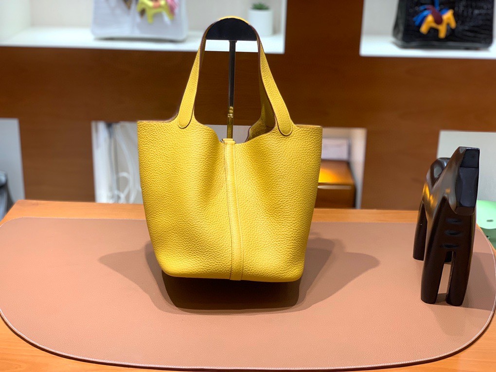 Hermès（爱马仕）Picotin 菜篮子 TC 9D 琥珀黄 金扣 22cm