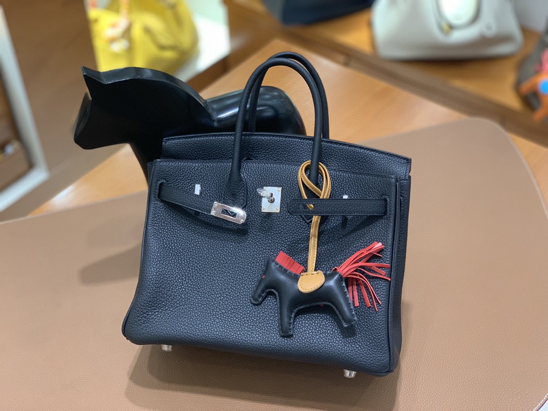Hermès（爱马仕）Birkin 铂金包 Togo 黑色 银扣 25cm