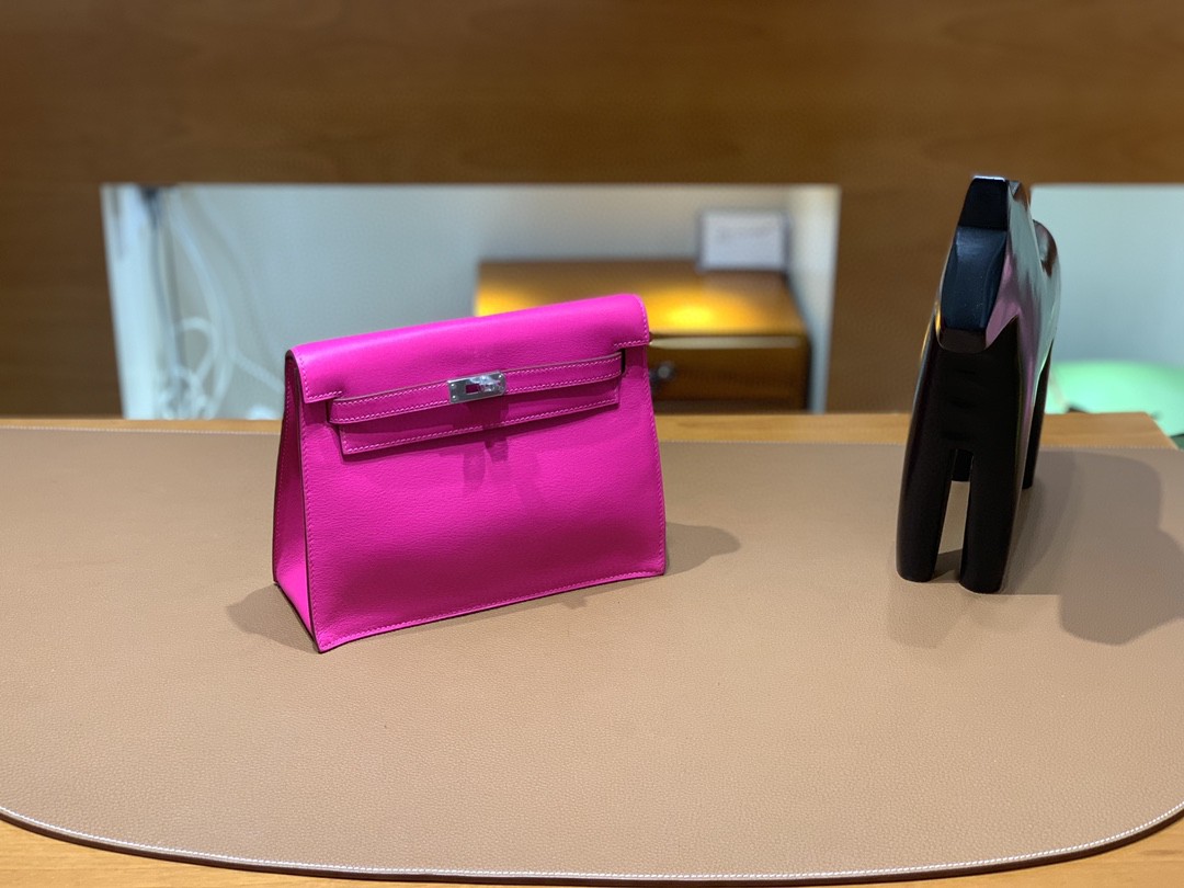 Hermès（爱马仕）Kelly danse 跳舞包 Ever color 极致粉 22 银扣